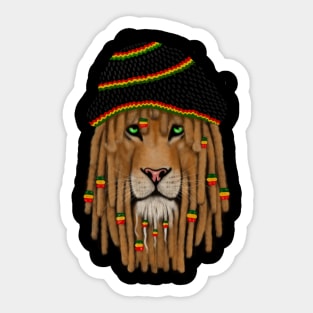 Brave Rasta Lion, Ethiopian, Judah Sticker